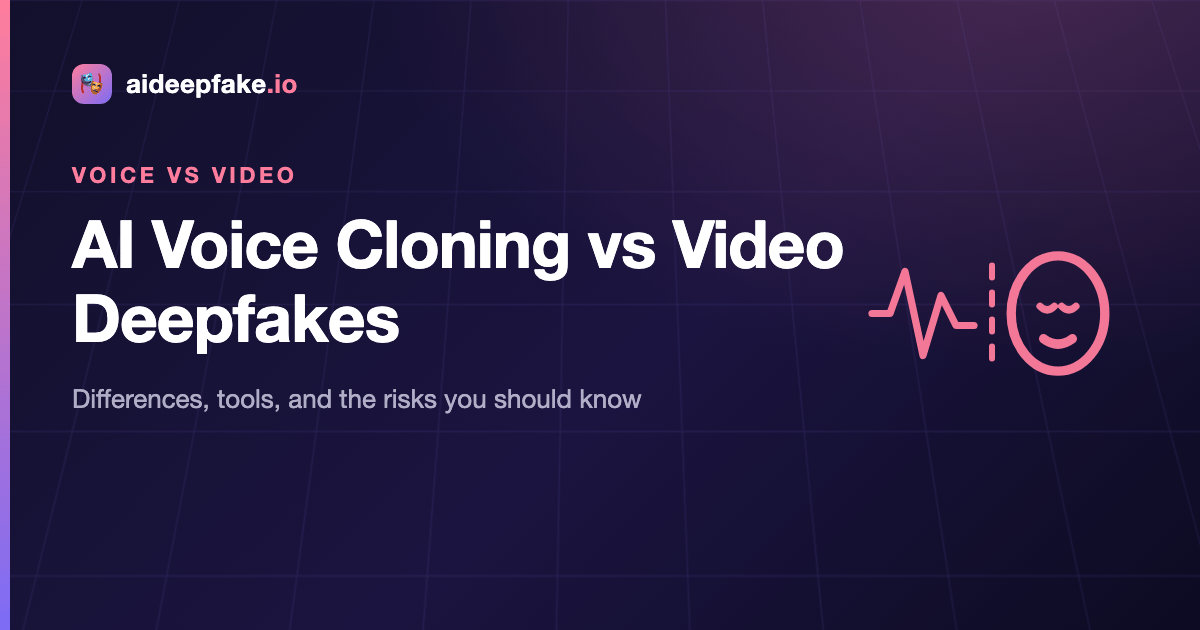 AI Voice Cloning vs. Video Deepfakes: Differences, Tools, and Risks